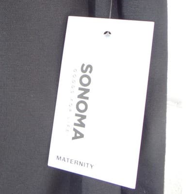 NWT-Sonoma Goods For Life Maternity Flare Pants Black Over Belly XXL - Thumbnail 3