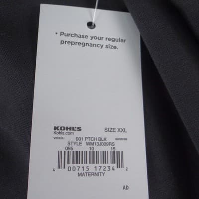 NWT-Sonoma Goods For Life Maternity Flare Pants Black Over Belly XXL - Thumbnail 2