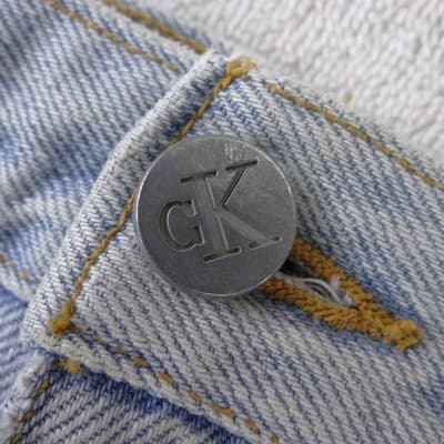 Calvin Klein Vintage Mens Light Wash Straight Leg Relaxed Denim Jeans 34x32 - Thumbnail 4