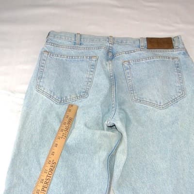 Calvin Klein Vintage Mens Light Wash Straight Leg Relaxed Denim Jeans 34x32 - Thumbnail 5