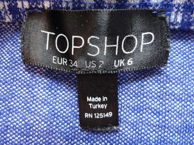 Chic Blue Gingham Ruffle Skirt - Thumbnail 3