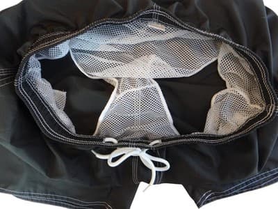 High-Quality Black Nylon Swim Shorts - XL - Thumbnail 4