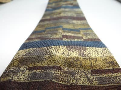 Lamberti 100% Silk Made in Italy Striped Tie - Thumbnail 6