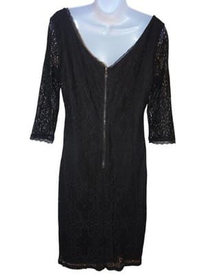 Laundry by Design Black Lace Dress - Size 8 - Thumbnail 2