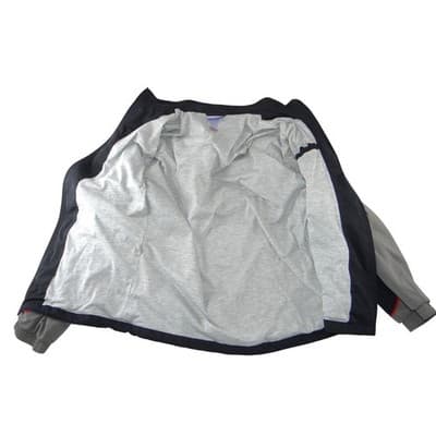 Reebok Womens Windbreaker Jacket Black Grey Red Full Zip Lined Mock Neck - Thumbnail 2