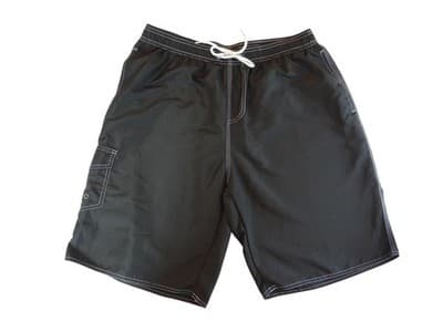 High-Quality Black Nylon Swim Shorts - XL - Thumbnail 2