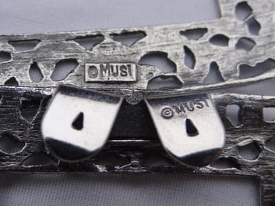 Vintage MUSI Decorative Belt Buckles - Thumbnail 4