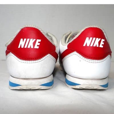 Nike Cortez White Red Blue Leather Sneakers Shoes Sz 13C DM0951115 - Thumbnail 5