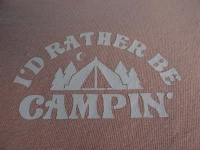 Comfort Colors 'I'd Rather Be Campin' T-Shirt - 100% Cotton - Thumbnail 2