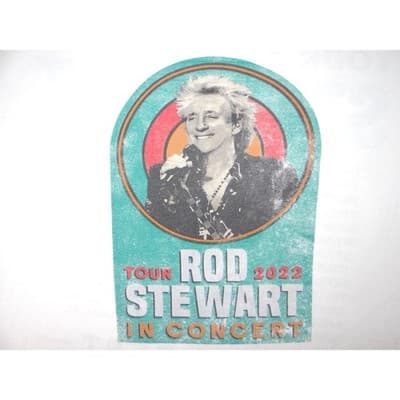 Rod Stewart 2022 Tour In Concert White T Shirt Womens XL - Thumbnail 5