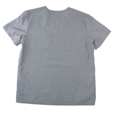 FIGS Technical Collection Mens V-Neck Scrub Top Heather Gray Size L - Thumbnail 3