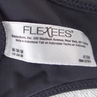 Flexees Maidenform Womens Black Racerback Shapewear Tank Top Built-in Bra Size M - Thumbnail 2