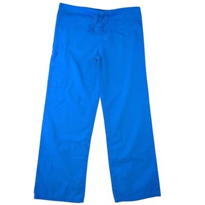 Cherokee Workwear Scrub Pants Womens XS Royal Blue Drawstring Cargo