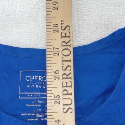 Cherokee Workwear Womens Royal Blue Snap Front Scrub Jacket Size Large - Thumbnail 7