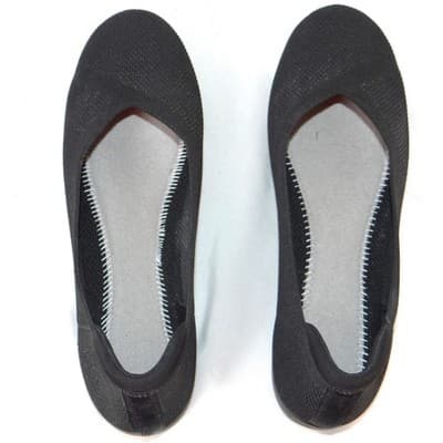 Clarks Cloudsteppers Step June Shell Black Knit Ballet Flats Womens Size 9 M - Thumbnail 6
