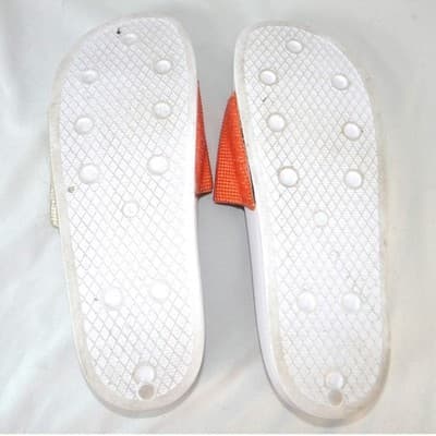Miami Dolphins NFL Women Rhinestone Logo Slide Sandals White Orange Size L - Thumbnail 7