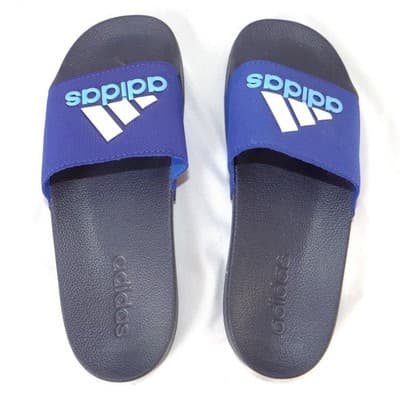 Adidas Adilette Shower Slides Blue Navy Kids Sandals Size 5 - Thumbnail 6