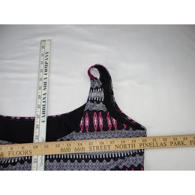 DANIFY Women's Black Swim Dress Skirtini Floral Tummy Control Size 58 - Thumbnail 5