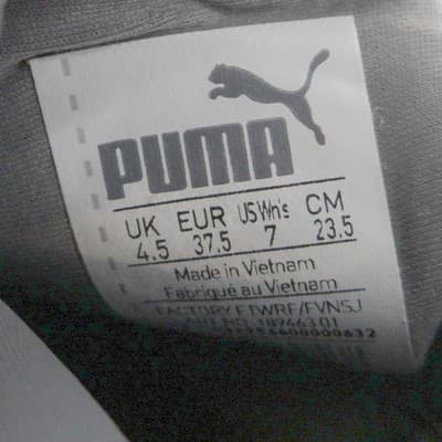 Puma Fierce Core Kids High Top Sneakers Grey Black Slip On Size 5.5Y - Thumbnail 3