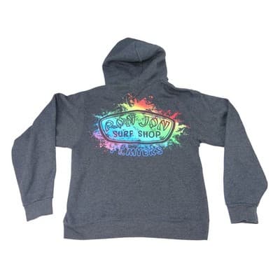 Ron Jon Surf Shop Ft Myers Hoodie Gray Pullover Size S Rainbow Logo - Thumbnail 4