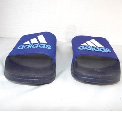 Adidas Adilette Shower Slides Blue Navy Kids Sandals Size 5 - Thumbnail 4