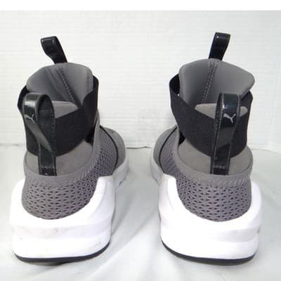 Puma Fierce Core Kids High Top Sneakers Grey Black Slip On Size 5.5Y - Thumbnail 5
