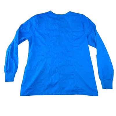 Cherokee Workwear Womens Royal Blue Snap Front Scrub Jacket Size Large - Thumbnail 4