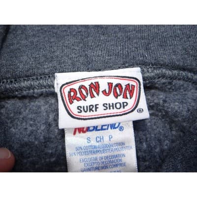 Ron Jon Surf Shop Ft Myers Hoodie Gray Pullover Size S Rainbow Logo - Thumbnail 2