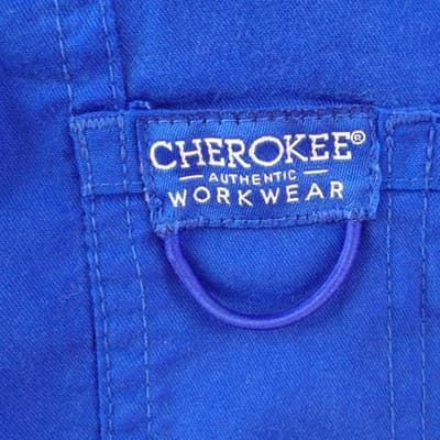 Cherokee Workwear Womens Royal Blue Snap Front Scrub Jacket Size Large - Thumbnail 5