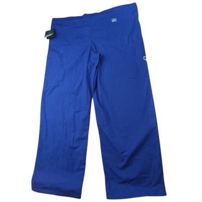 NWT-Adar Medical Uniforms Blue Scrub Pants Cargo Pockets Drawstring Waist XLG - Thumbnail 5