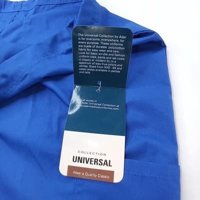 NWT-Adar Medical Uniforms Blue Scrub Pants Cargo Pockets Drawstring Waist XLG - Thumbnail 4