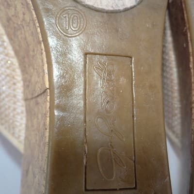 Jaclyn Smith Adina Natural Wedge Sandals Floral Cork Platform Beige Womens 10M - Thumbnail 9