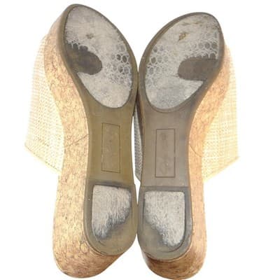 Jaclyn Smith Adina Natural Wedge Sandals Floral Cork Platform Beige Womens 10M - Thumbnail 7