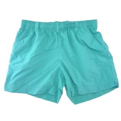 Columbia PFG Women Teal Green Fishing Shorts Size M 5 Inch Inseam 2414