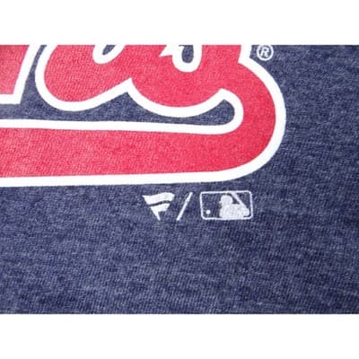 Fanatics Womens Navy Cleveland Indians V Neck T Shirt Size Medium MLB - Thumbnail 4