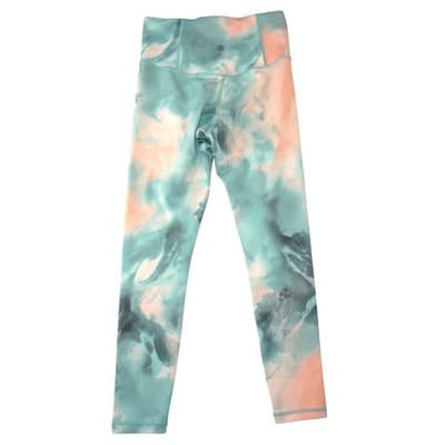 Athleta Elation Printed 7/8 Tight Leggings XS Teal Orange Tie Dye High Rise Yoga - Thumbnail 3