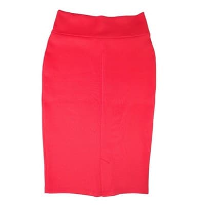 Thalia Sodi Womens Red Stretch Knit Pencil Midi Skirt Size Small High Waist Slit - Thumbnail 2