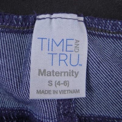 Time and Tru Maternity Skinny Jeans Dark Wash Blue Full Belly Panel Small 4-6 - Thumbnail 2