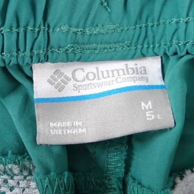 Columbia PFG Women Teal Green Fishing Shorts Size M 5 Inch Inseam 2414 - Thumbnail 2