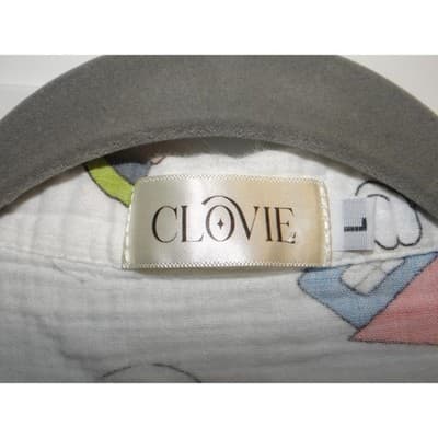 UNIQUE Clovie Cartoon Print Short Sleeve Muslin Shirt - Thumbnail 2
