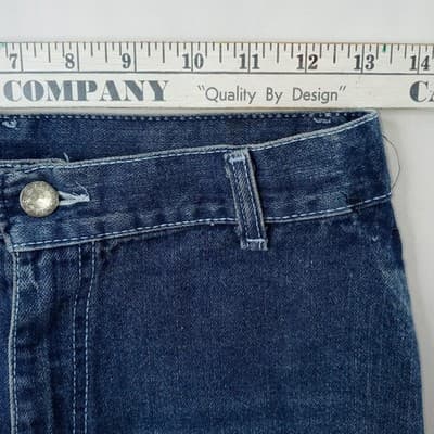 Vintage Denim Jeans High Waisted Bell Bottoms Women's Blue Wash - Thumbnail 11