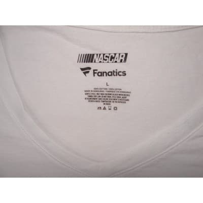 NASCAR Fanatics Johnson 48 Hendrick Motorsports White V Neck T Shirt Women's L - Thumbnail 2