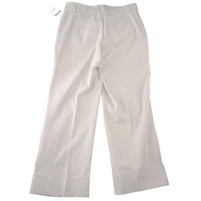 Rachel Zoe Womens Wide Leg Cuffed Trousers Beige High Rise Pants Size 2 - Thumbnail 3