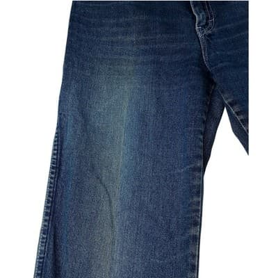 Vintage Denim Jeans High Waisted Bell Bottoms Women's Blue Wash - Thumbnail 4