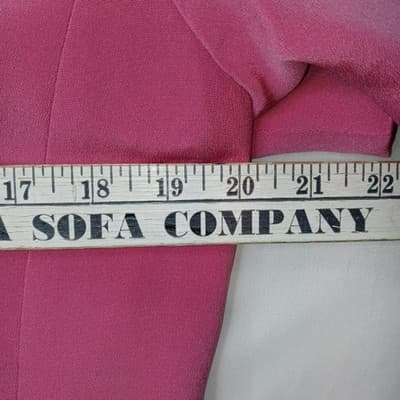 VTG Preston & York Silk Pink Blazer Skirt Suit Womens 12 Short Sleeve Tailored - Thumbnail 10