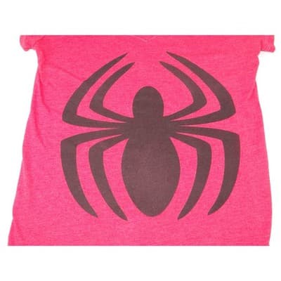Marvel Spider Man Graphic Womens V Neck T Shirt Red XL - Thumbnail 3