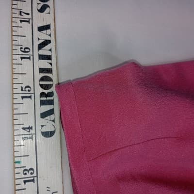 VTG Preston & York Silk Pink Blazer Skirt Suit Womens 12 Short Sleeve Tailored - Thumbnail 13