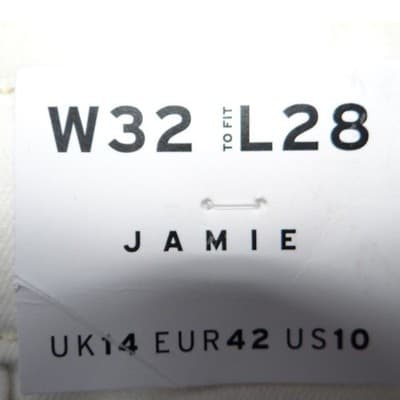 NWT-TOPSHOP Jamie High Waisted Skinny Petite Jeans White Size 10 W32 L28 - Thumbnail 4