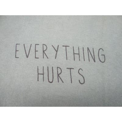 Threadless T Shirt Everything Hurts Grim Reaper Graphic Print Green Size M - Thumbnail 4