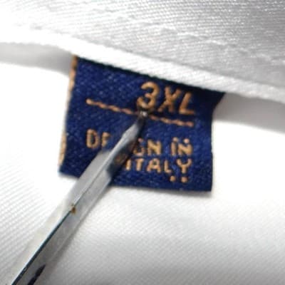 FLEX Mens Luxury Collection White Dress Shirt 3XL Made in Italy - Thumbnail 3